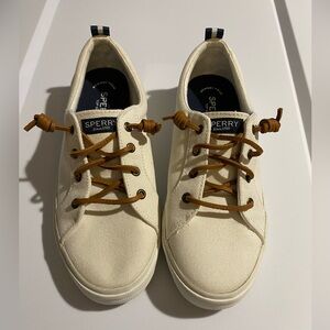 NWOT Women’s Sperry’s size 8.5 white/cream memory foam